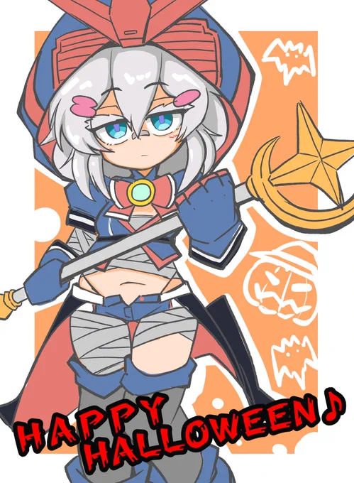 ちょっとだけ早いけど、ハッピーハロウィンって事で ドゥー・ムラサメちゃん(1枚目)とシャーリーちゃん(2枚目)を落書きしてみました #ジークアクス #星翼 #ハッピーハロウィン