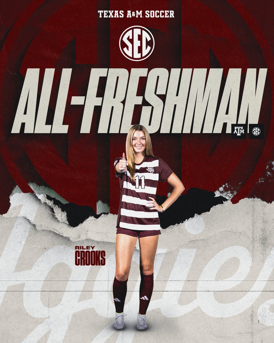 SEC All-Freshmen🤝Riley Crooks

🔗aggi.es/47ANO0t

#GigEm