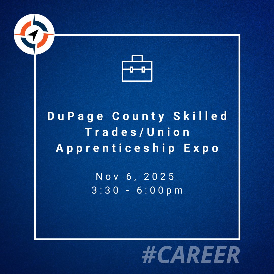In you are interested in the Trades, @PowerFowardDP will be hosting their annual DuPage County Skilled Trades/Union Apprenticeship Expo on 11/6! If you're interested in attending, click the link below to register - or stop by The PARC for more info.

powerforwarddupage.com/news/register-…