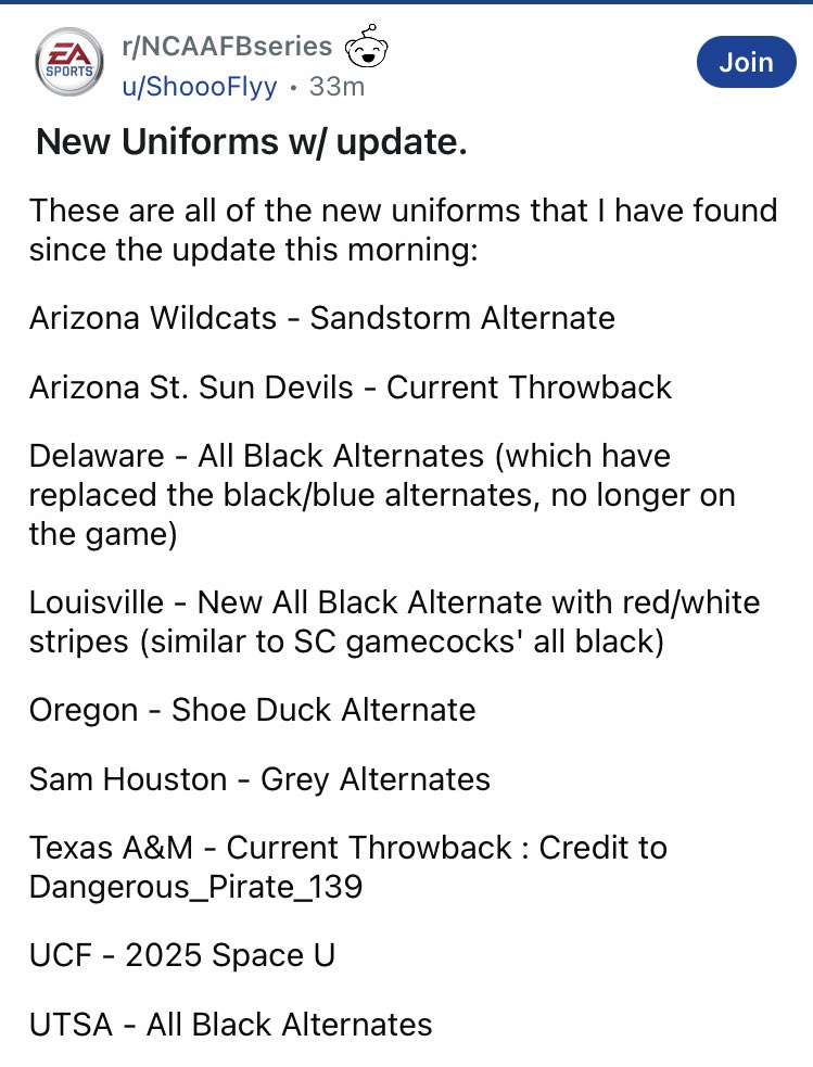 gamingtailgate's tweet image. While EA has yet to share details on College Football 26 Title Update 1.013, several community members are reporting their finds in #CFB26.

- Coaching Substitution W&amp;amp;T bug introduced in early Oct update NOT fixed.
- @Traybeballin noticed new Axiom facemasks as found in Madden.…