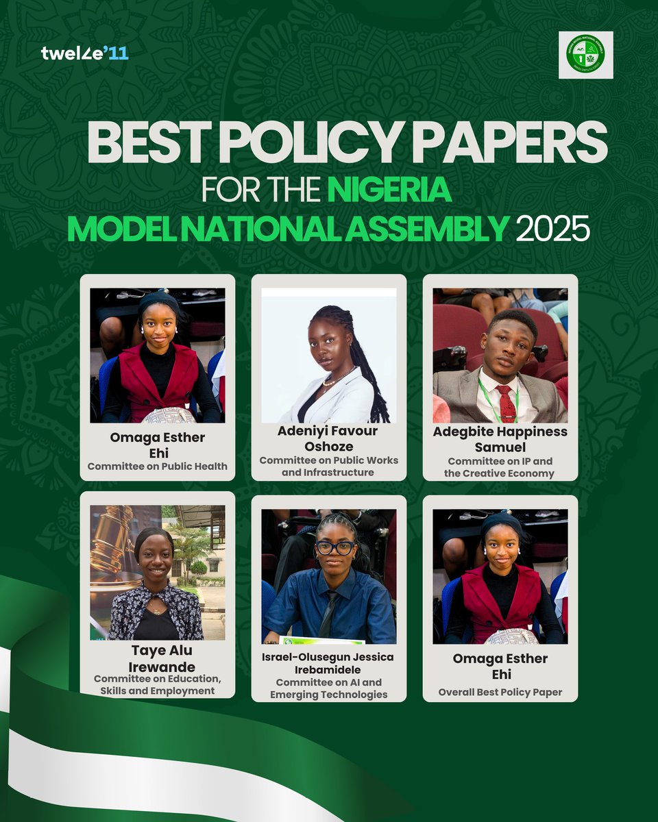 In line with our commitment to nurturing the next generation of visionary Nigerian leaders, we are proud to announce the outstanding delegates who distinguished themselves at the Nigeria Model National Assembly Conference.