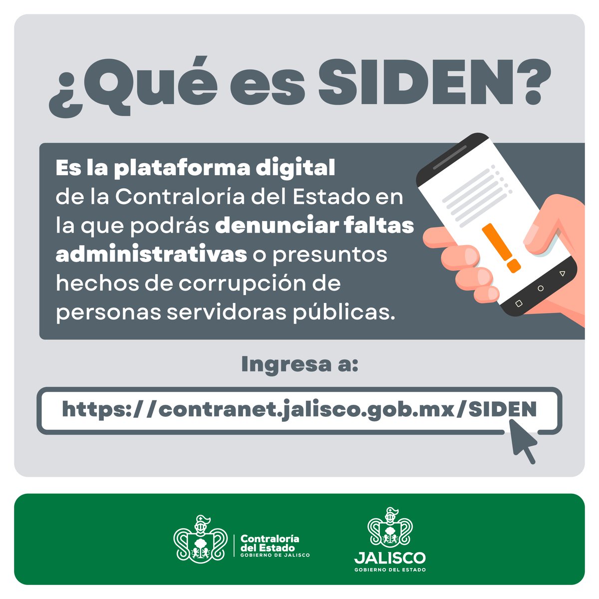 SIDEN nos permite canalizar las denuncias presentadas, de forma digital. ¡Conócela!