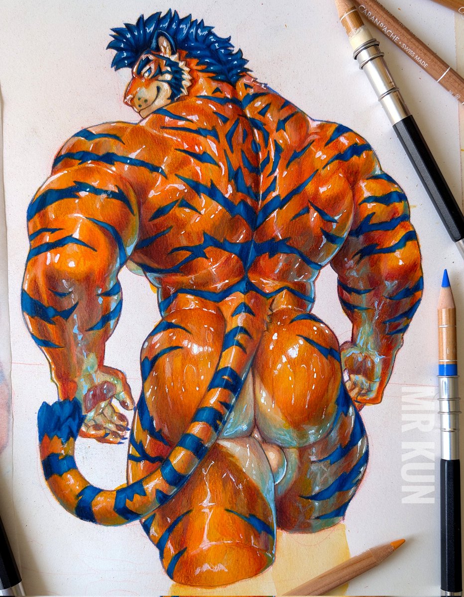 Proud owner of prime, orange blueberry cake 🧡🐯💙
#bara #tiger #furry