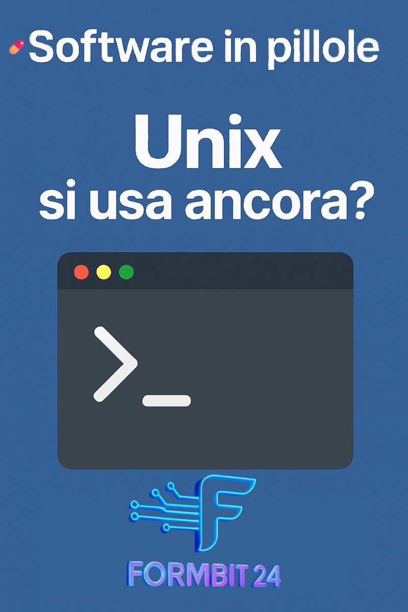 Formbit24's tweet photo. 💊 Software in pillole – Unix si usa ancora?
“Unix è roba da boomer?” 
Per guardare il video vai su YouTube nel nostro canale FormBit24
#techfacts #unix #linux #macOS #serverlife #digitaltools #FORMbit24 #softwareinpillole #pcmasterrace #hardwaretips https://t.co/XN2V1hrp9s