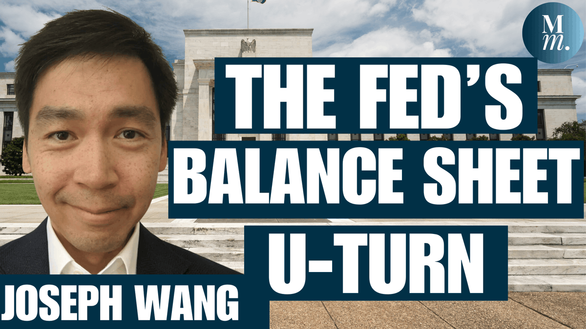 JackFarley96's tweet photo. OUT NOW - Joseph Wang @josephwang argues funding stress in the repo market likely to force Fed to expand its balance sheet to avoid losing control

Apple 🔊https://t.co/YZGZZw88uM
Spotify 🔊https://t.co/y3kGjYpLmV https://t.co/wSK637jo1X