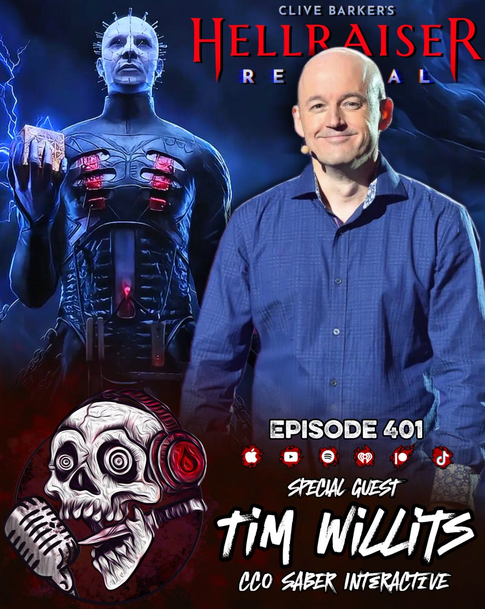 EXCLUSIVE Interview w/ <a href="/TimWillits/">Tim Willits</a> <a href="/SaberGames/">Saber Interactive</a> giving the ONLY info on <a href="/HellraiserGame/">Clive Barker's Hellraiser: Revival</a> ⛓️

We Talk
-Working w/ Clive Barker &amp; Doug Bradley
-Pushing Visual Limits
-Why Singleplayer
-Hellraiser: Revival 2? &amp; MUCH more!

🎧Listen/Watch
linktr.ee/SlasherRadio
youtu.be/52FYABo-Cfg