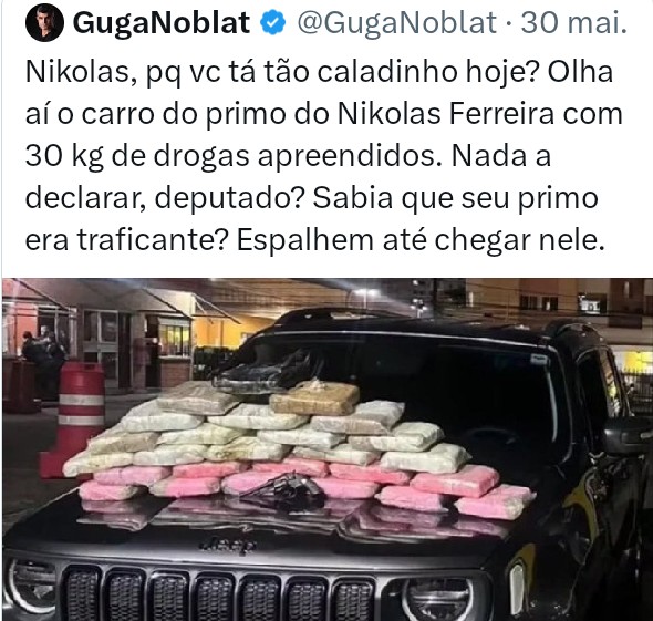 TevanirC's tweet photo. @nikolas_dm Bandido bom é? https://t.co/rzxoKHSuNa