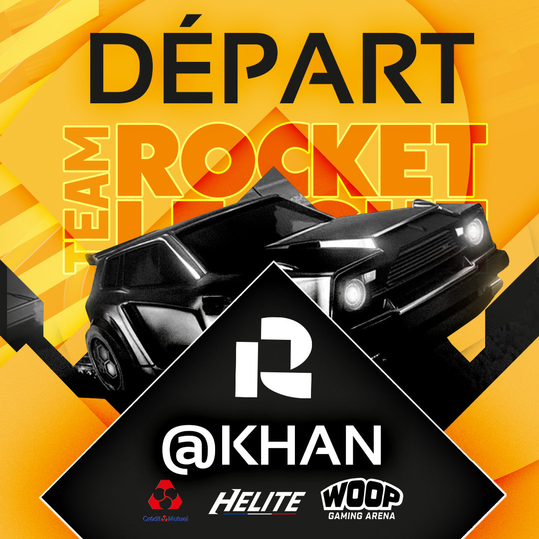 Merci pour tout Khan &amp; bonne continuation pour la suite 🧡

Thanks for everything Khan and best of luck for the future! 🧡

#rocketleague #rl #depart #departure #rpv #esport #esportfr #roster #gaming