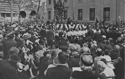 By April '64 a parking lot turned into a memorial site with the installation of Nathan Rapaport’s Monument to 6 Million Jewish Martyrs.Check out pictures from the Shnaper Papers at Temple U showing the development of the project-from installation to inauguration. #PhillyRemembers