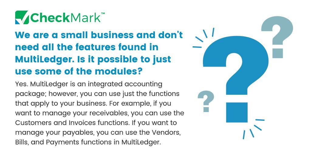 CheckMark_Inc's tweet image. Have questions about CheckMark MultiLedger? Find clear answers to the most common ones here: checkmark.com/multiledger/fa…
#Accounting #MultiLedger #CheckMark