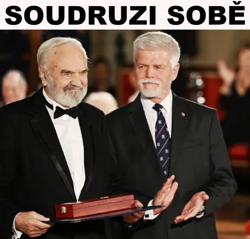 Den, kdy naše republika slaví svou státnost, generál a prezident Petr Pavel, kdysi člen KSČ a vystudovaný vojenský rozvědčík, předává nejvyšší státní vyznamenání Řád Bílého lva Zdeňku Svěrákovi, kdysi členovi téže komunistické strany. Více v článku zde 👉 janklan.cz/blog/sametovy-…