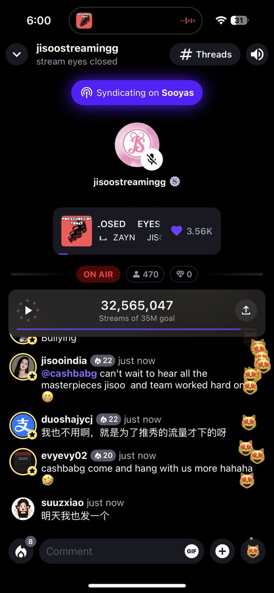 join us guys let’s keep the streams going up share.stationhead.com/oh2ln3hffk0o