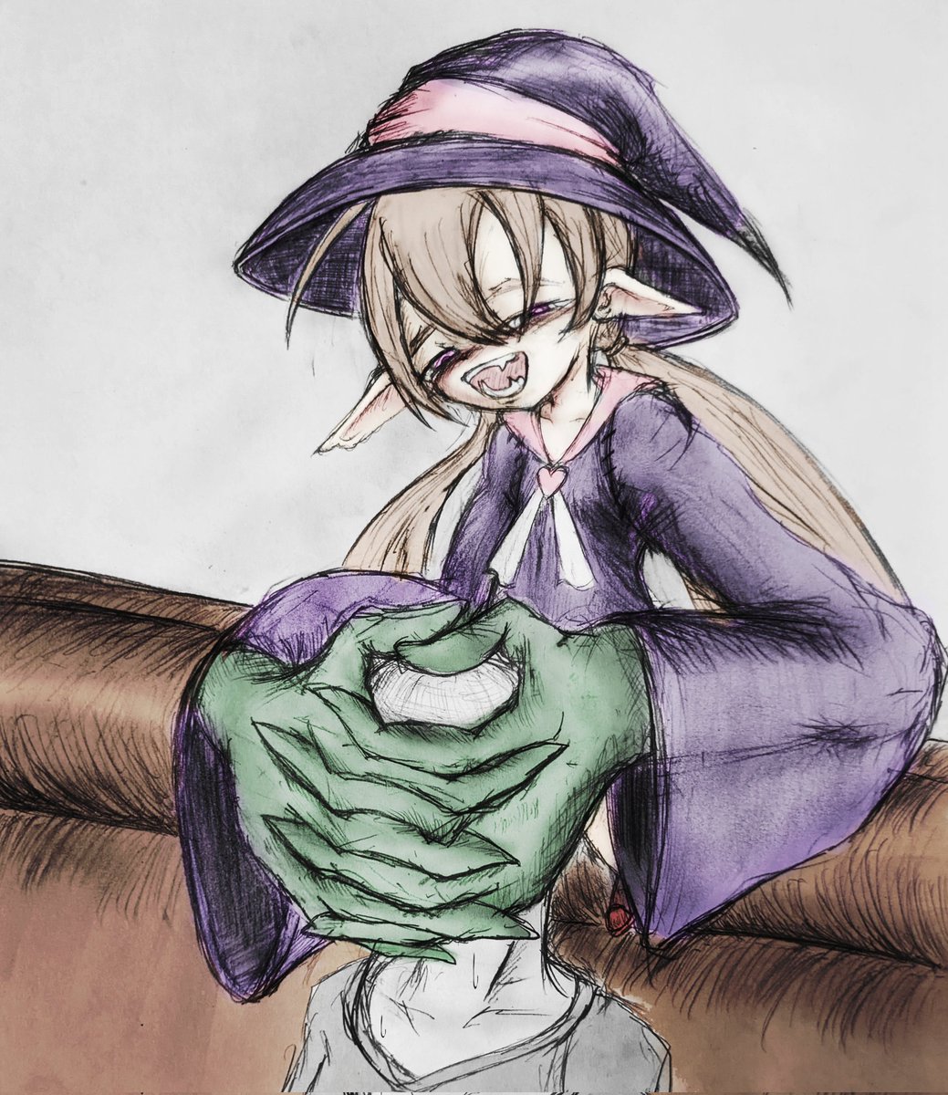 ハロウィン異形デカ腕アイちゃん先輩に生殺与奪の権を握られながらTrick or Treatされたい絵