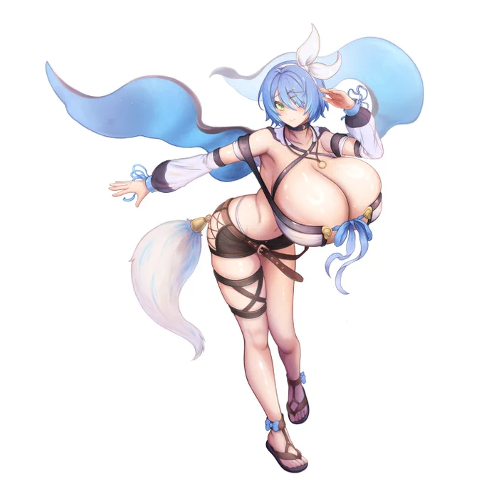 立ち絵の方もっ 兜あるほうがデフォのつもりだったけど違ったみたい ちゃんとゲーム内で出てきますので、どこで出るかはお楽しみにっ #巨乳ファンタジーバースト #巨乳バースト