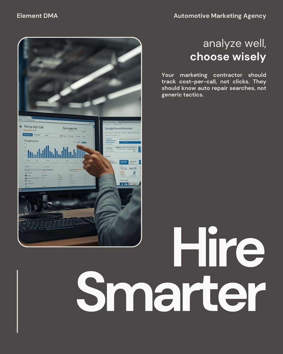 ElementDMA's tweet image. Shop owners: your marketing contractor should know the difference between «how to change brake pads» (DIY researcher) and «brake grinding noise near me» (ready to book)

If they're running generic «auto repair» ads with no call tracking, you're burning money 🔧