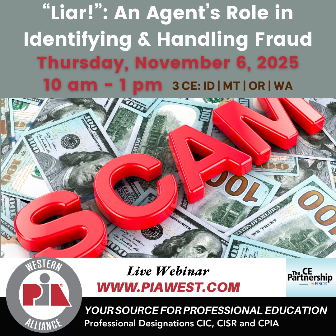 PIAWestAlliance's tweet image. Can You Spot Insurance Fraud?
This course reviews techniques agents can use to identify and deal with insurance fraud. 

Registration link in thread.

#PIAProfessionalEducation  #InsuranceFraud