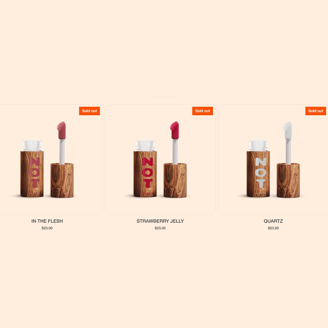 Not Beauty’s entire lip gloss collection is sold out for the second time.