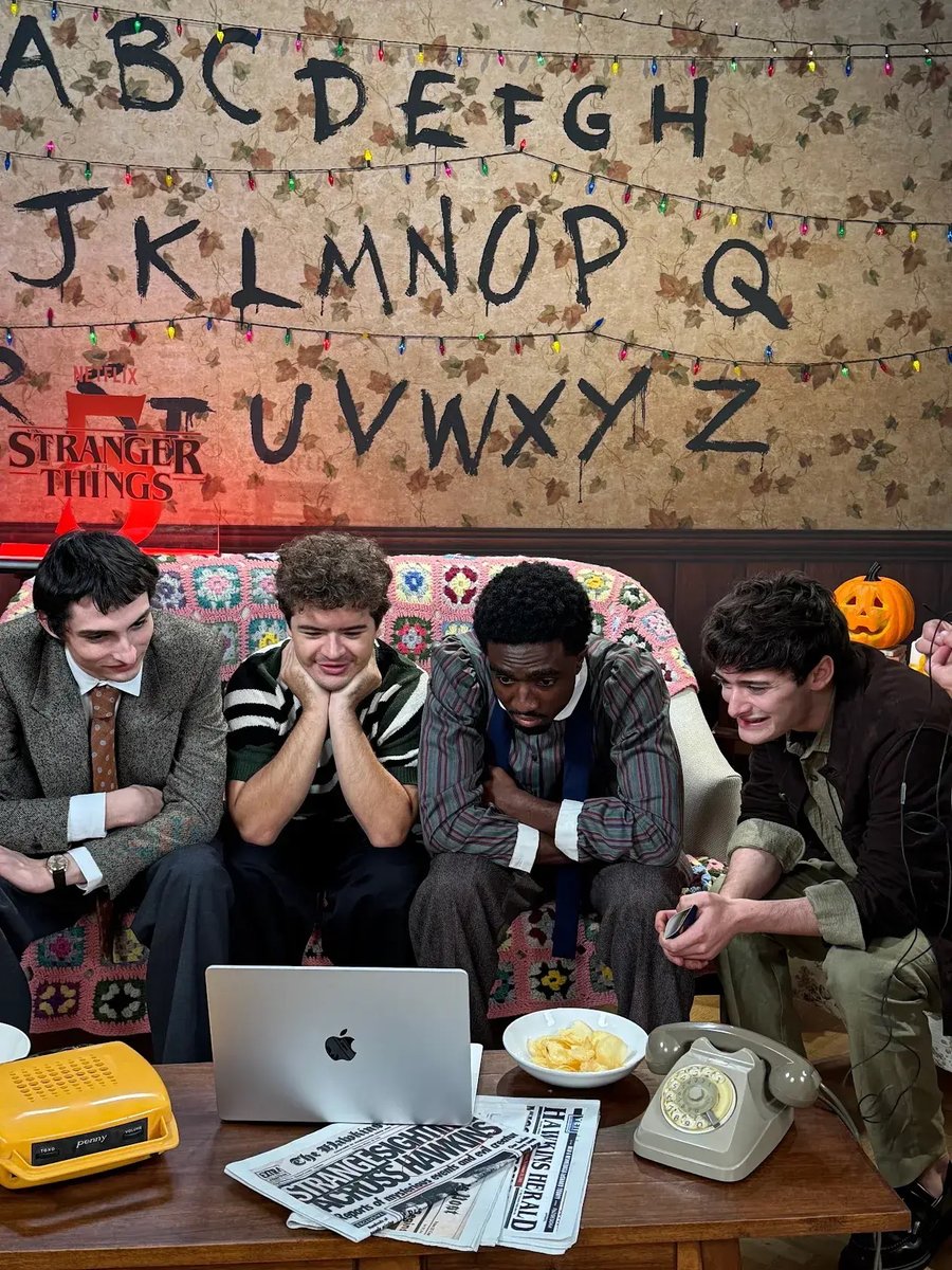 gathered the boys to watch the final stranger things trailer together ❤️