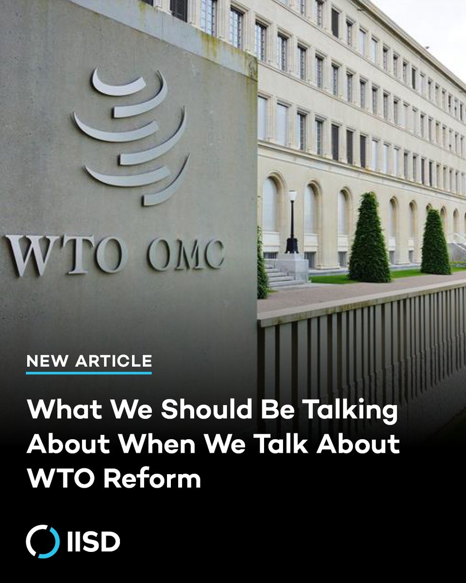 🧠 #WTOReform is top of mind for multilateral #trade policy-makers. But in a multipolar world, reform is no easy task.

🆕 In a new article, <a href="/AliceTipping/">Alice Tipping</a> explores how the @WTO system has evolved &amp; why reform is a chance to rethink #GlobalTrade rules.

🔗 bit.ly/4hAQG24