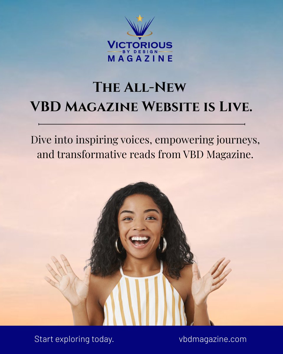 victoriousbydes's tweet photo. The wait is over, the all-new VBD Magazine website is here! β¨
Explore stories that inspire, voices that empower, and journeys that transform.
Start your journey of inspiration today at https://t.co/jhvxvMl61i
#victoriousbydesign #vbdmagazine #newlaunch #empoweringstories https://t.co/h2np06vaEk