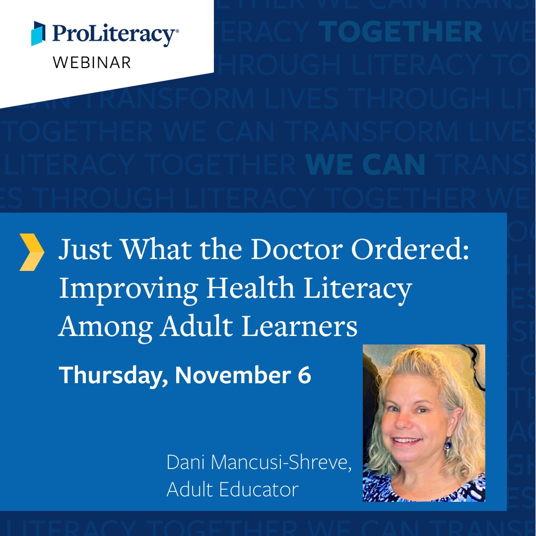 Health literacy is about empowering adults to make informed decisions. Join our webinar on November 6 to hear key research insights and learn practical, classroom-ready strategies to help learners navigate health information.  
Register: hubs.la/Q03Qz2-k0