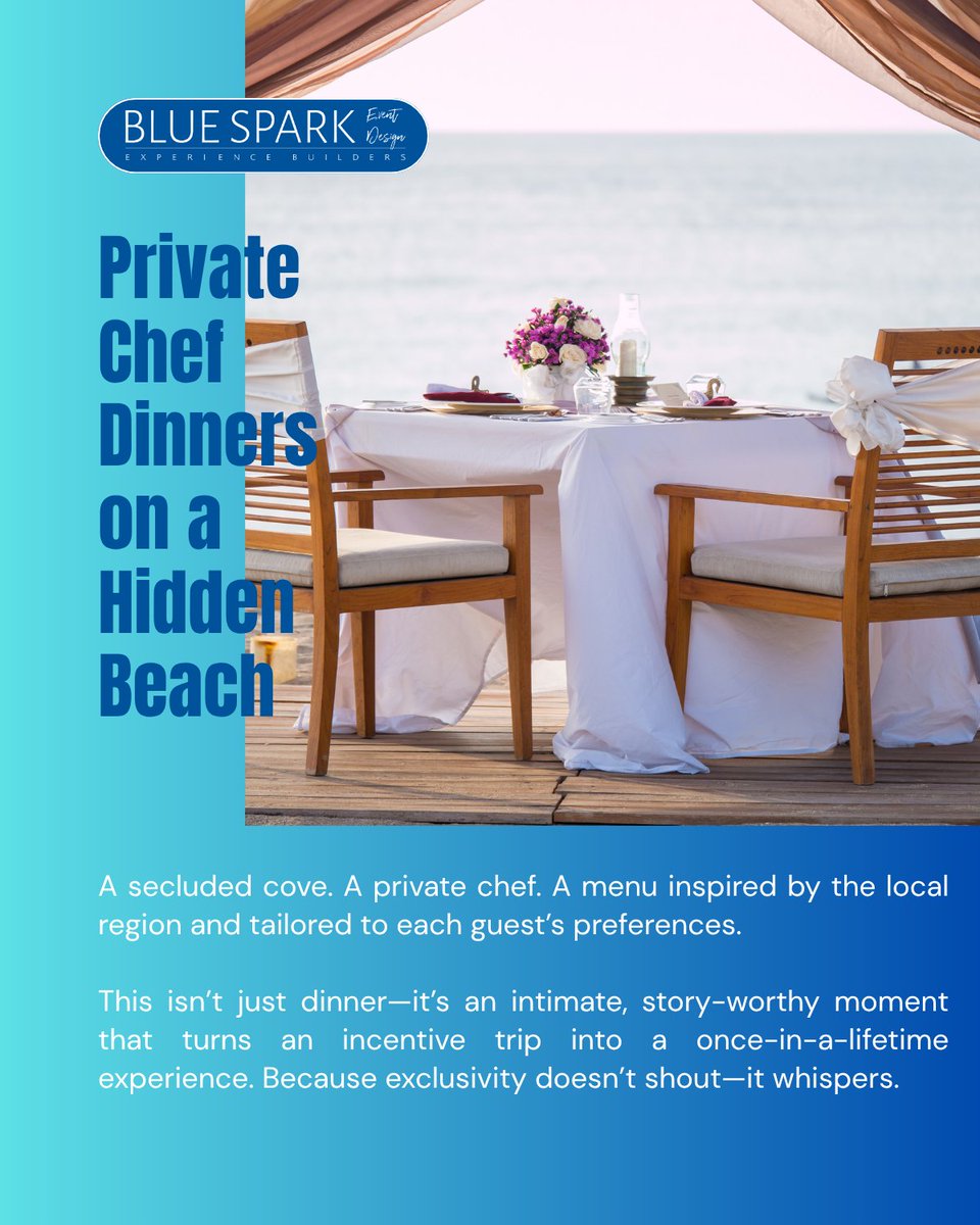 BlueSparkED's tweet image. It’s not just the destination—it’s the details. The little things are the thing.

#EventDesign #CorporateEvents #EventProfs #BlueSparkEventDesign #MeetingProfs #IncentiveTrips #Travel #Custom #Perks