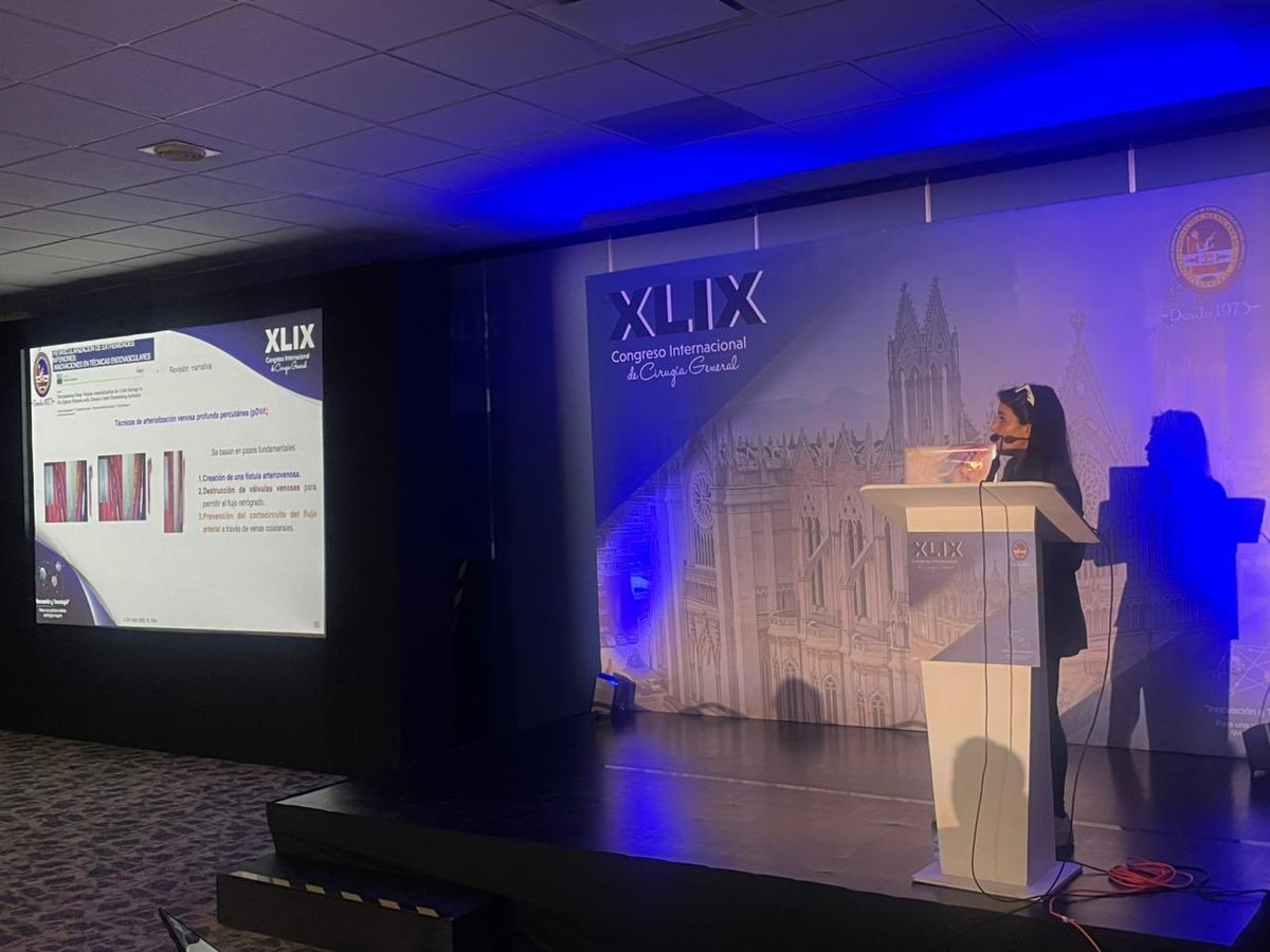 CarlosAHinojosa's tweet photo. La Dra. Adriana Torres Machorro presentó innovaciones en técnicas endovasculares para revascularización de extremidades inferiores.
Un gran aporte desde la cirugía vascular al Congreso.
#CirugíaVascular #TécnicasEndovasculares #AMCG #León2025 #CongresoInternacional https://t.co/6Y5jUGlKuS