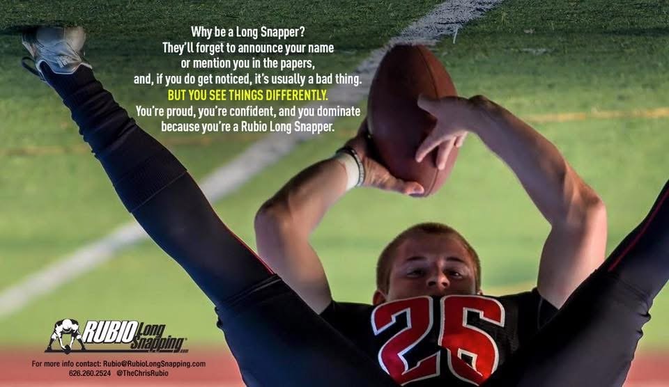 TheChrisRubio's tweet image. Why be a Long Snapper?

#RubioFamily | #ToeTheLine