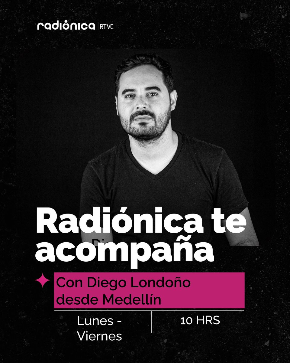 🎙️ Cada mañana es una nueva oportunidad para descubrir música.
#RadiónicaTeAcompaña desde Medellín con <a href="/Elfanfatal/">Diego Londoño</a> con una selección de sonidos iberoamericanos, nuevos talentos, curiosidades y la pasión que une a toda una escena. 🔥

Sintoniza de lunes a viernes desde las 9:00