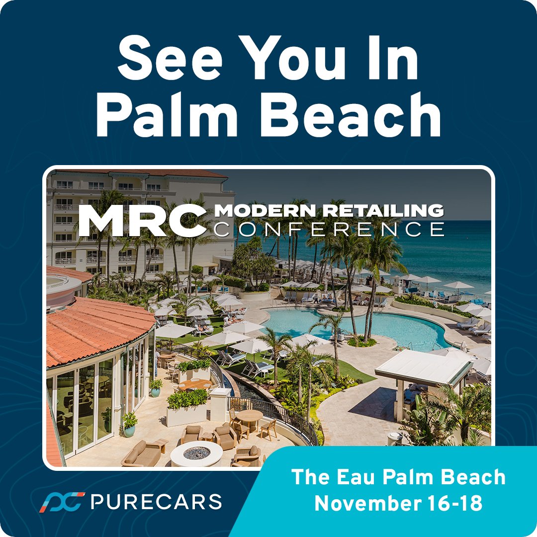 PureCars is excited to head to the Modern Retailing Conference in Palm Beach! 🏝️

Let’s connect on strategy, innovation, and the future of AI in automotive retail.

📍 See you in there.