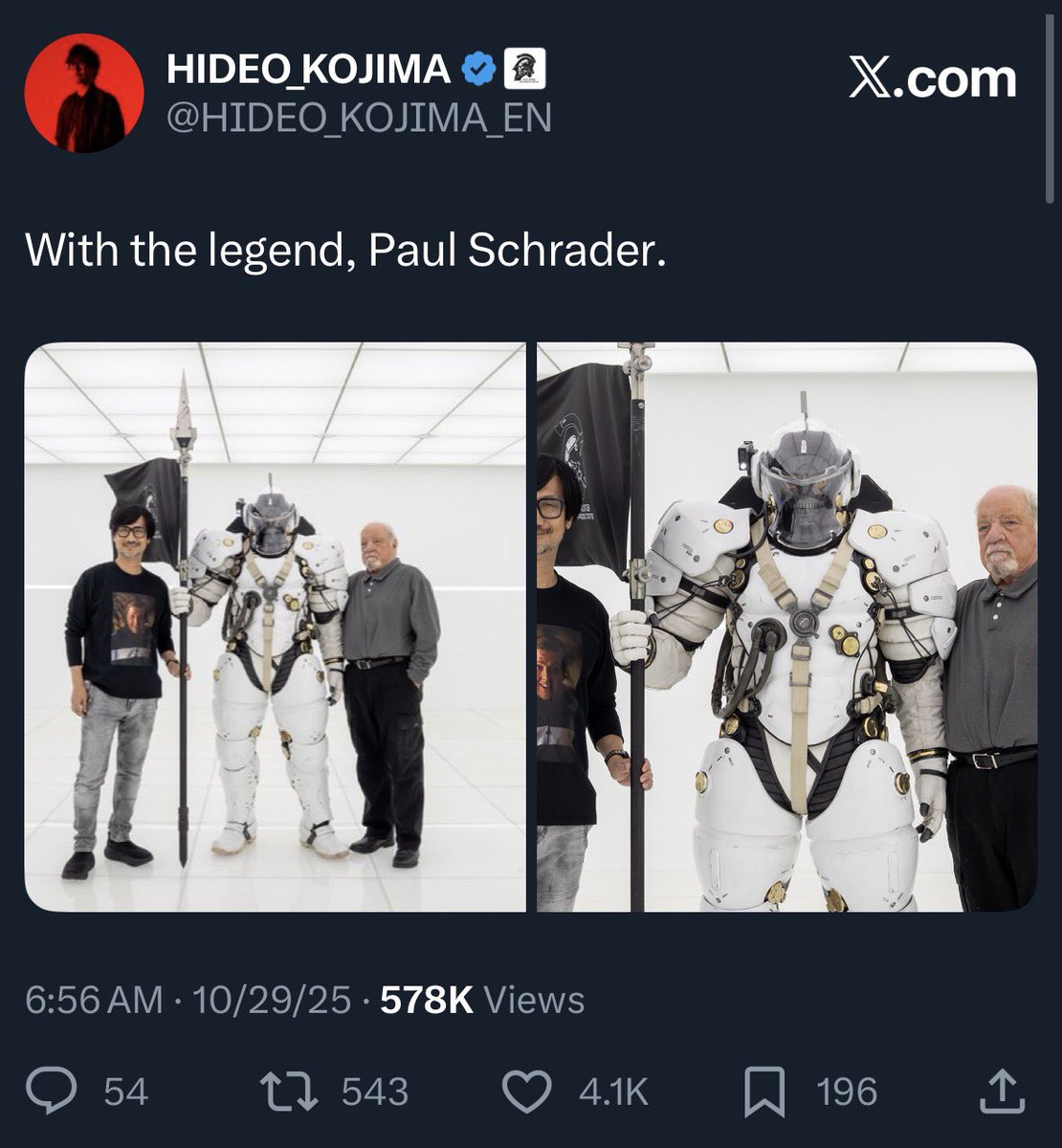 Normally I would say”he don’t got internet” but unfortunately Kojima might have the most internet out of all of us