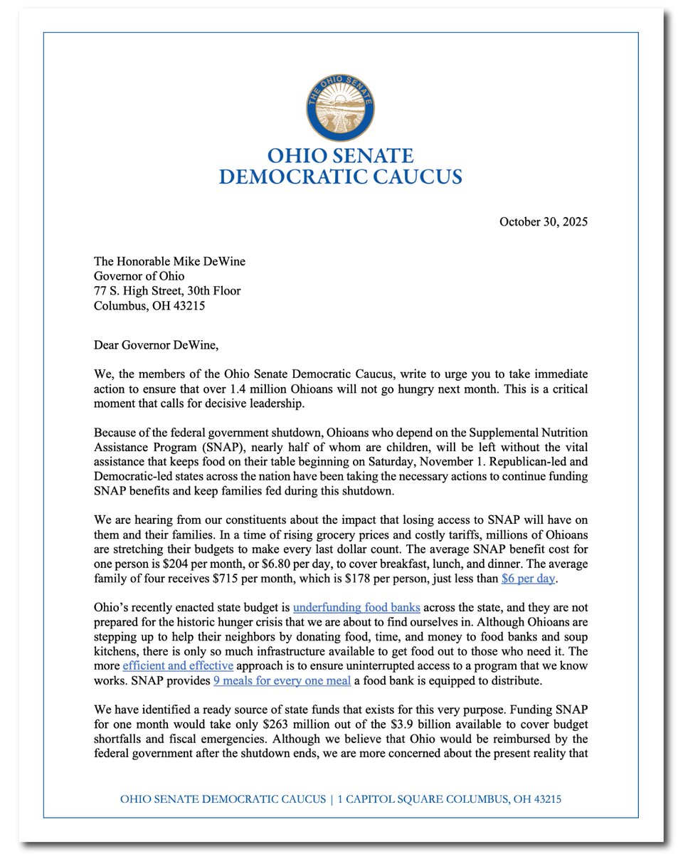 Ohio Senate Dems tweet media