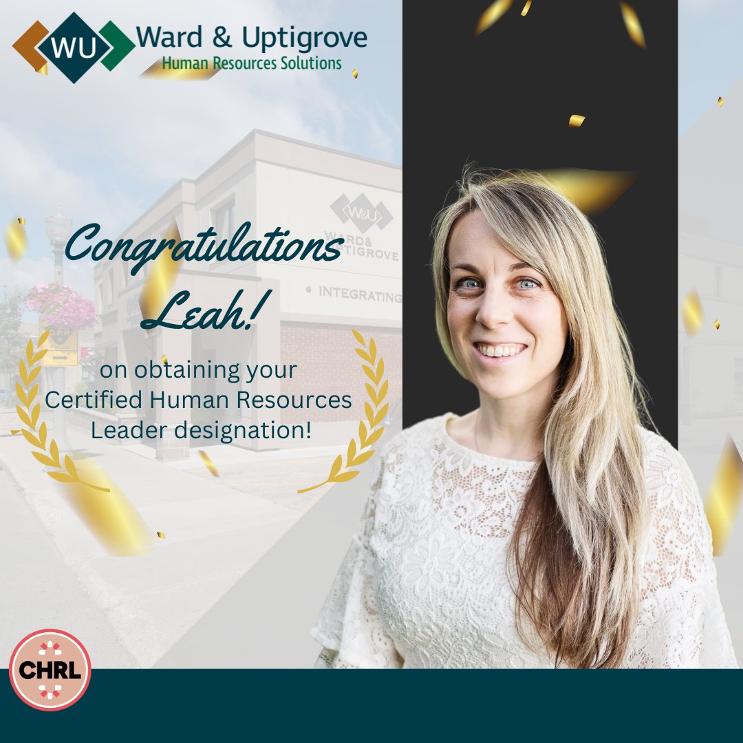 We are pleased to recognize Leah Frizzle on achieving her Certified Human Resources Leader (CHRL) designation!

This significant accomplishment reflects Leah’s dedication, expertise, and continued commitment to professional growth. 

Congratulations Leah! 

#CHRL #Congratulations