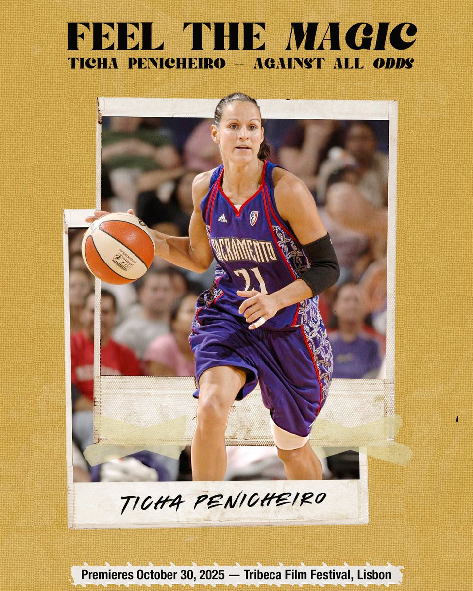 We’re thrilled to celebrate the premiere of Feel The Magic: Ticha Penicheiro — Against all Odds🎥✨ 

Our very own <a href="/TichaPenicheiro/">Ticha Penicheiro</a>  — WNBA champ, trailblazer, and all-time great — will see her doc premiere tonight, October 30th, at Tribeca Film Festival in Lisbon, Portugal🇵🇹