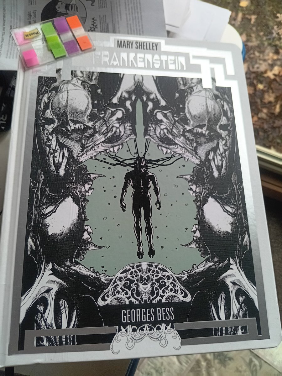ArterialBooks's tweet photo. Frankenstein (2024)
Adapted and drawn by Georges Bess.  
What a vivid vision by Bess.  Rendered in B + W, this is an arresting depiction of the mythic tale.  I read it in one sitting.  The stark contrast and Bess's distinctive art, hook and won't let go. https://t.co/cX4hUZERIb