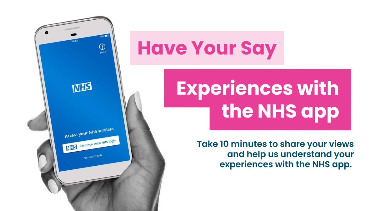 Take 10 minutes to share your views and help us to understand local people's experiences with the NHS app: surveymonkey.com/r/NHSappKingst…