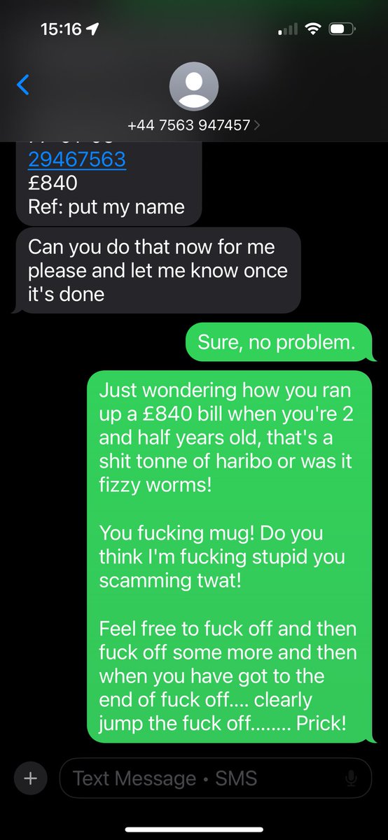 Do love stringing scammers along…. Helps my mental health!