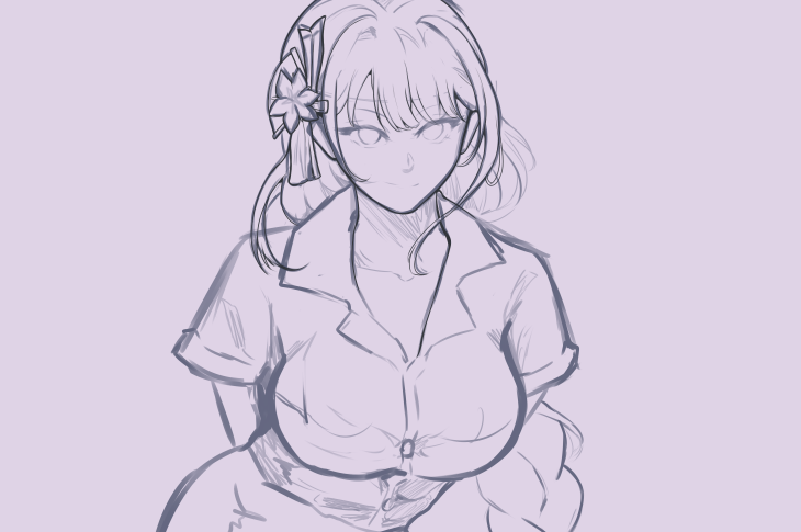 sevenfiftyfour_'s tweet photo. i dont play genshin i just used to have this one friend that's obsessed with her so id make art #RaidenShogun https://t.co/PO5i0k2H07