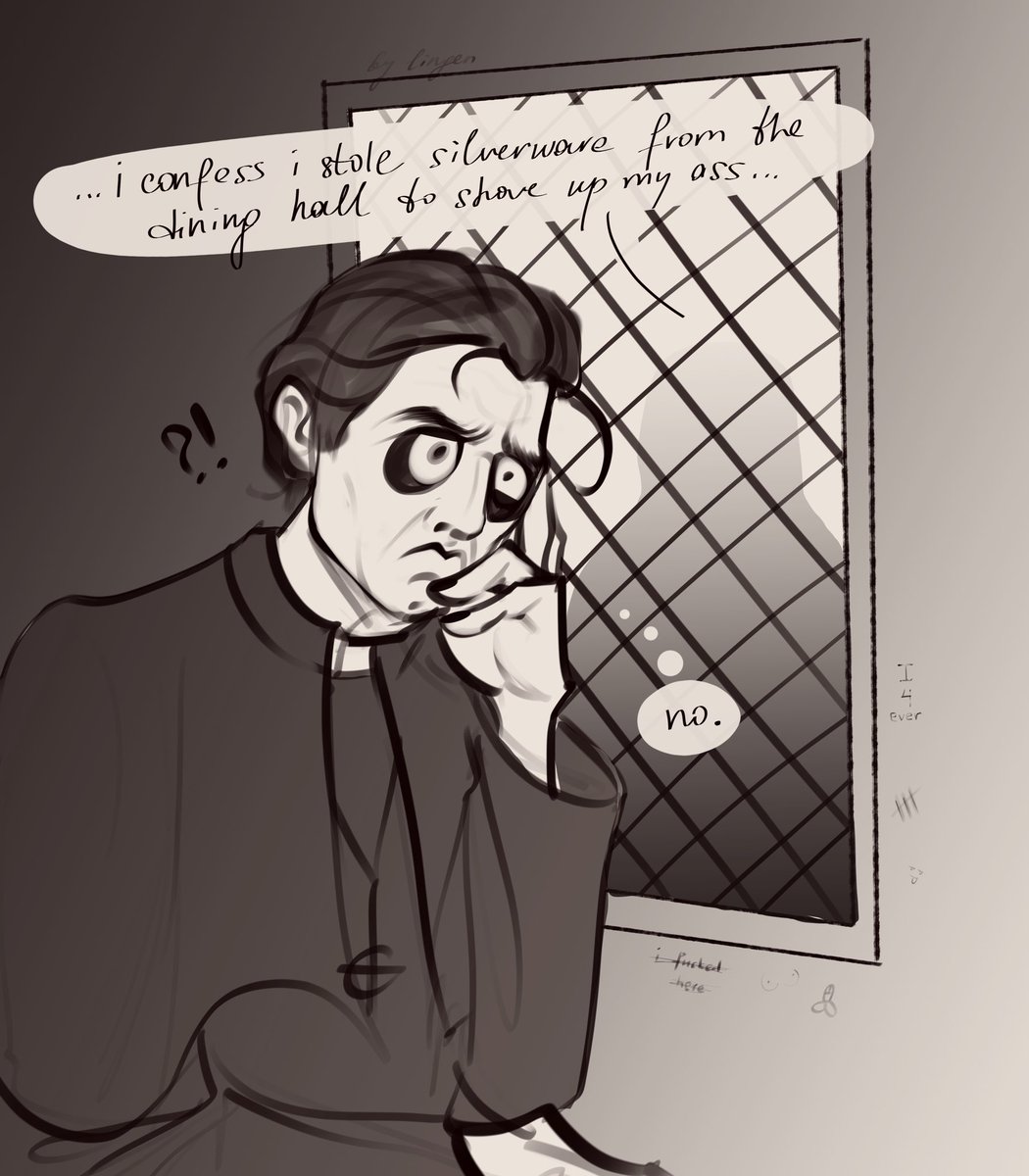 lingenmustdie's tweet image. couldn't help myself, this sketch had to happen

#terzo #cardinalterzo #thebandghost