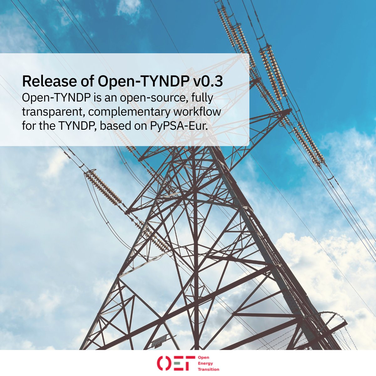 Open-TYNDP v0.3 is out! Together with <a href="/ENTSO_E/">ENTSO-E</a>, we’re building a complementary, #OpenSource workflow to Europe’s TYNDP — integrating Scenario Building &amp; market simulation part of Cost-Benefit Analysis in one model.

💡See updates: open-tyndp.readthedocs.io/en/latest/rele… &amp; github.com/open-energy-tr…
