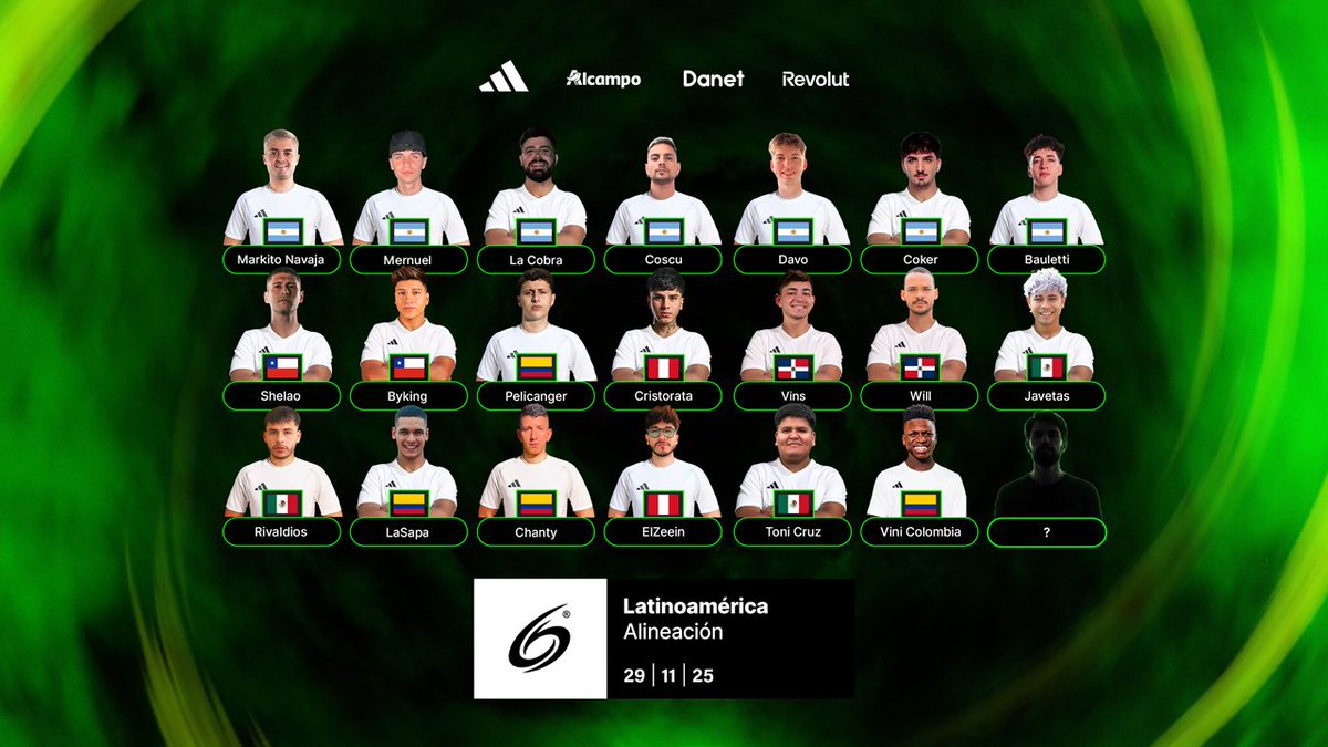 La Rosaleda de Málaga acogerá El Partidazo 6, la revancha de España contra la selección de Latam.

<a href="/DjMaRiiO/">DjMaRiiO</a> liderará un combinado en el que destacan creadores tan importantes como <a href="/Spursito/">Pursi</a>, <a href="/yosoyplex/">YoSoyPlex</a>, <a href="/Guanyarr/">guanyar</a>  o <a href="/papigavi/">cabesita-chan</a>.

Entradas ya a la venta:
malagacf.koobin.com/partidazo6