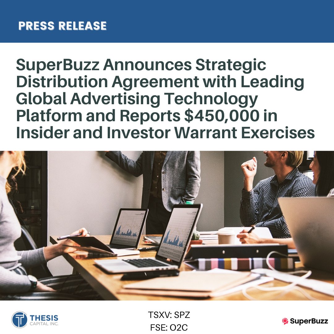 ThesisCap's tweet image. Press Release: @superbuzz_io | $SPZ.V #O2C 

SuperBuzz announced a strategic distribution agreement with a leading Nasdaq-listed adtech platform (US$500M+ revenue, 10,000+ publishers) to integrate its AI-powered marketing automation engine.

Also reports $450K in insider +…