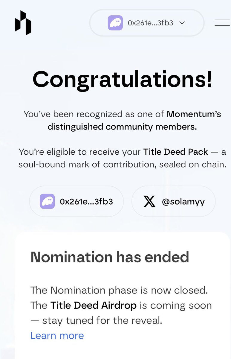 Thank you <a href="/akh1l_sol/">Akhil | Stronghold Validator</a> I got luck hah! <a href="/MMTFinance/">MomentumⓂ️Ⓜ️T</a>