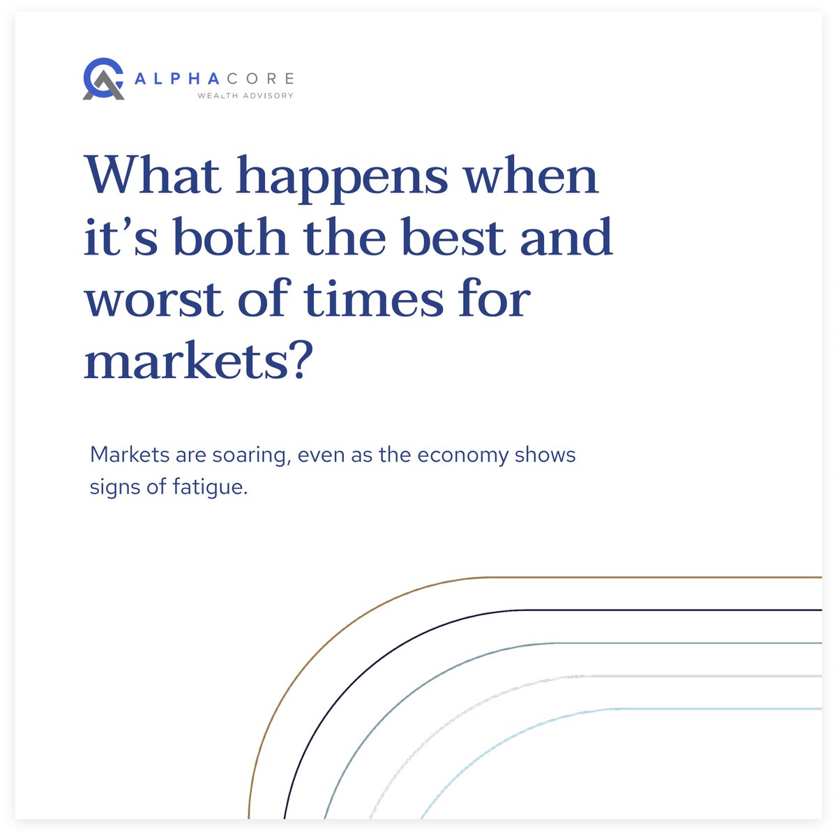AlphacoreWealth's tweet image. What happens when it’s both the best and worst of times for markets?

What we’ve seen is,
•The economy slows. 
•Markets soar. 
•AI accelerates. 
•Inflation lingers.

David Stubbs breaks down the story behind Q3 2025.

alphacore.com/q3-2025-market…

#alphacore #marketcommentary