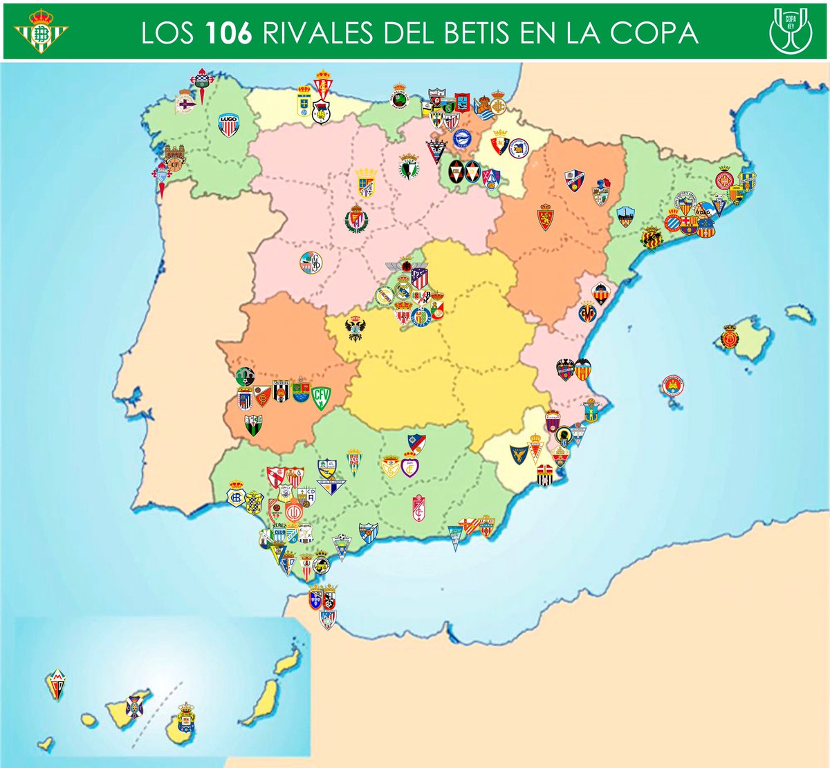 Esta temporada se cumplen 𝟏𝟎𝟎 𝐀𝐍̃𝐎𝐒 de nuestro debut en la Copa (1925/26)

Añadido el <a href="/AtcoPalmadelRio/">Atl. Palma del Río CF</a> al mapa de nuestros rivales en la competición 🏆

• 106º rival en estos 100 años
• 28º rival andaluz
• 2º rival cordobés tras el Córdoba CF
• Partido nº 465 en Copa