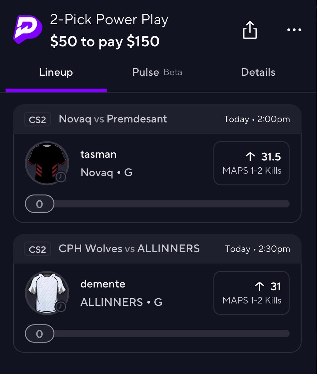 juancashn's tweet image. CS2 Ladder Challenge 🪜 👾

$50 👉🏻 $150 
$150 👉🏻 $450 
$450 👉🏻 $1350 

Watched both of them today the form is immaculate matchup scream rounds 

When we complete this I’m doing a dumb giveaway at the end 

❤️ Like
🔁 Retweet

#PrizePicks | #PrizePicksCS2