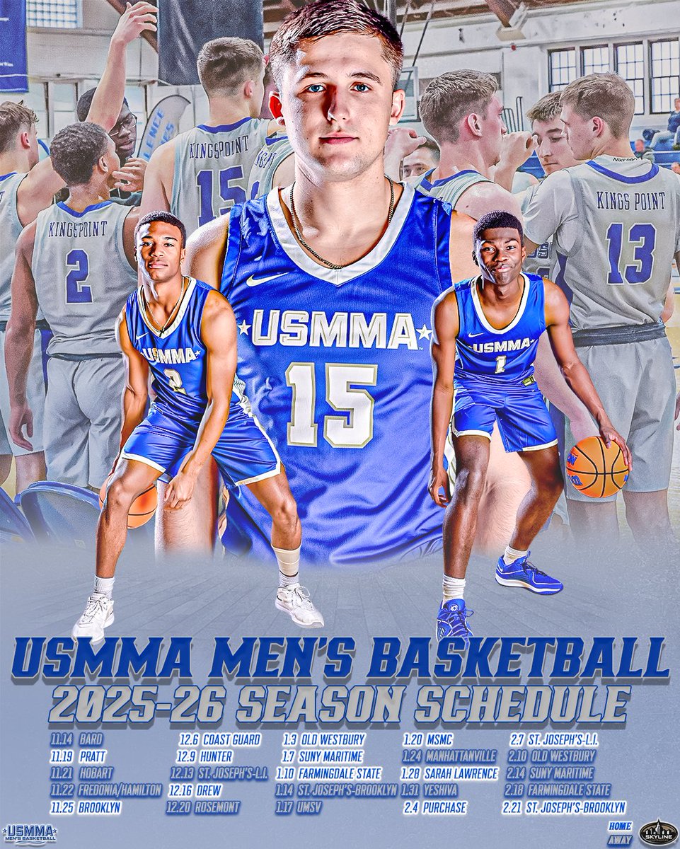 𝑴𝑨𝑹𝑲 𝒀𝑶𝑼𝑹 𝑪𝑨𝑳𝑬𝑵𝑫𝑨𝑹𝑺 🗓️ 🏀⚓  

The <a href="/usmma_mbb/">USMMA Men’s Basketball</a> 𝑺𝒄𝒉𝒆𝒅𝒖𝒍𝒆 ready to roll!  

🔗 tinyurl.com/mv964k5  

#d3mbb #OURAcademy <a href="/SkylineConfD3/">Skyline Conference</a>