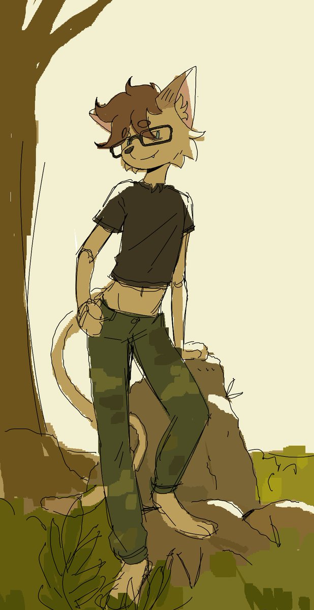 shitty magma doodle of the ugly cat...