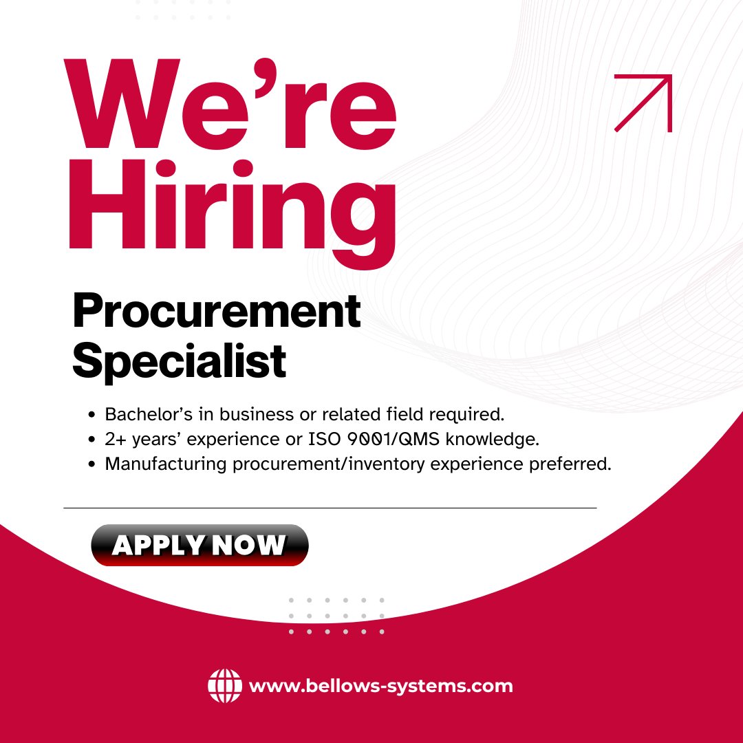 Join our team as a Procurement Specialist!

You bring the business know-how, ISO 9001 smarts, and a passion for precision — we’ll handle the rest.

Apply now 👉 zurl.co/NoCxS
#Hiring #ProcurementJobs #JoinOurTeam