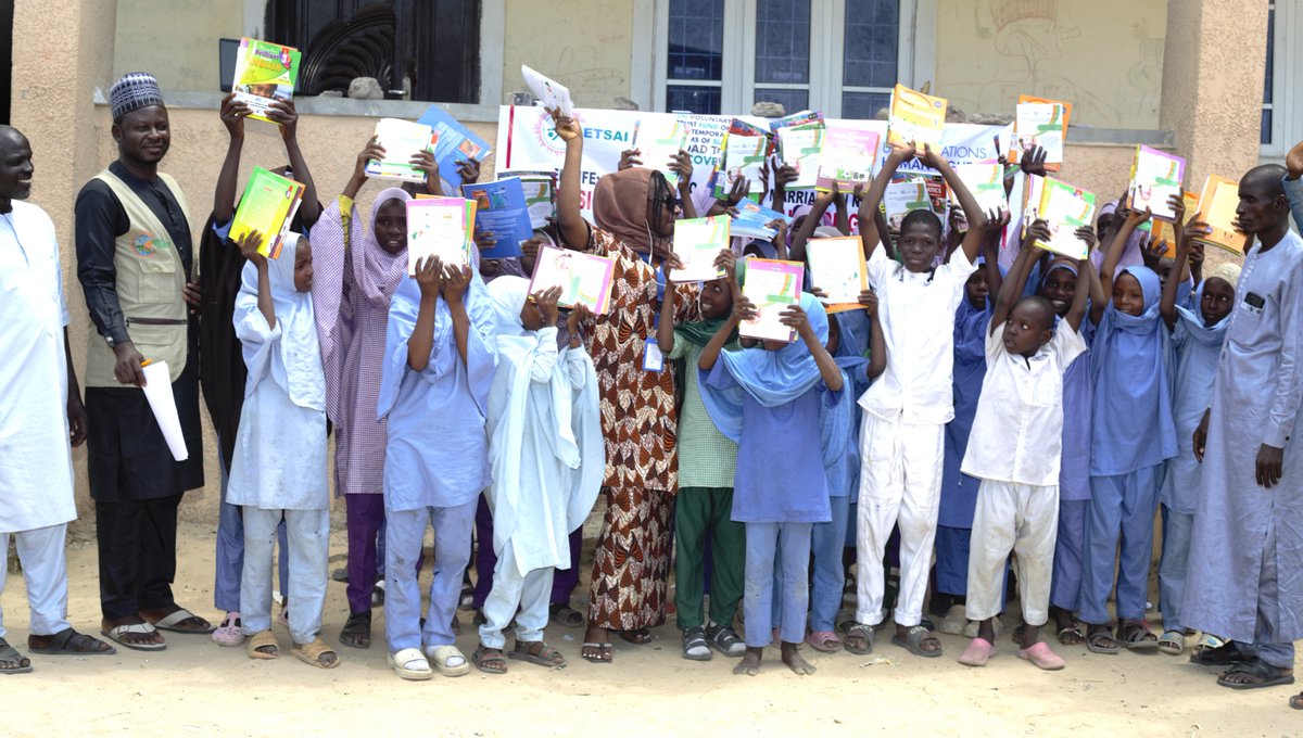 LetsaiNgo's tweet image. School materials were distributed to students under HER LIFE: A Campaign to End Child Marriage in Nigeria, promoting girls’ education, empowerment, and a future where every girl learns, grows, and thrives.

#EndChildMarriage 
#GirlsEducation 
#EmpowerHer 

@UNICEF_Nigeria 
@UN